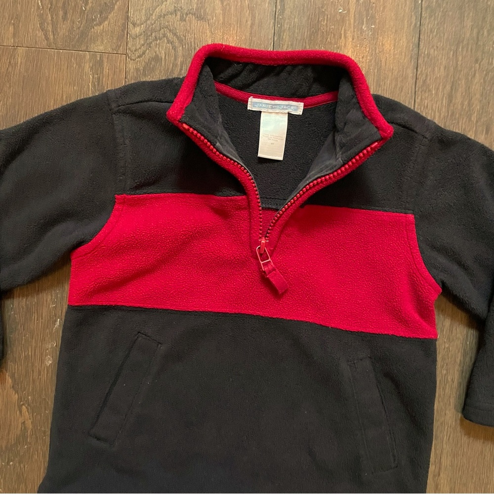 Janie and Jack 2T Fleece Half-Zip Pulloverr